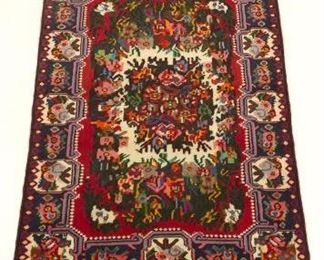 SemiAntique Rare Very Fine Hand Knotted Bakhtiari Carpet 