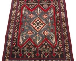 SemiAntique Very Fine Hand Knotted Afshar Carpet 