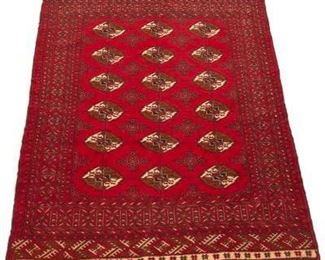 SemiAntique Very Fine Hand Knotted Turkoman Carpet, ca. 1960s 