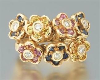 Sonia B Gold, Diamond and Gemstone Ring 