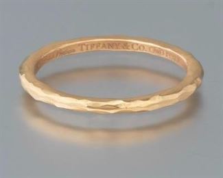 Tiffany Co. Rose Gold Hammered Band 