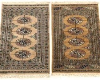 Two Very Fine Hand Knotted Bukhara Carpets 