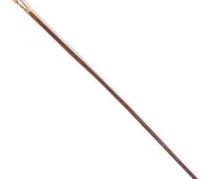 Victorian Rolled Gold Brass, MotherofPearl and Abalone Riding Crop