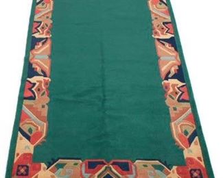 Vintage Fine Hand Knotted Art Deco Style Chinese Carpet 