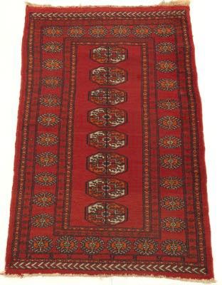 Vintage Fine Hand Knotted Turkoman Carpet 