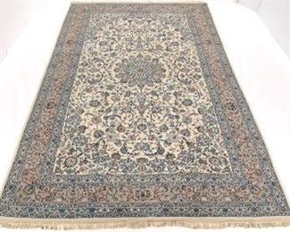 Vintage Very Fine Hand Knotted Kashan Carpet 