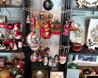 Vintage Christmas glass ornaments and Modern (Waterford, Lenox, Swarovski) 