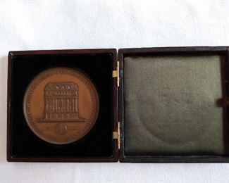 backside 1902 Tiffany presentation bronze medal