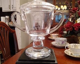 Steuben Presentation piece made for Brown University President Barnaby Conrad Keeney  5/27/1966. Quite an interesting write in Wikipedia on him.