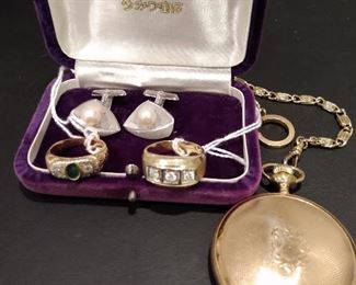 Late addition to Friday sale - 14K gold rings with diamonds.