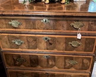 Burled wood chest