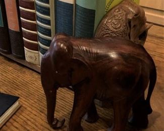 Carved African animals