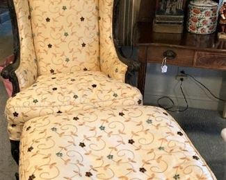 Comfortable chair with ottoman 