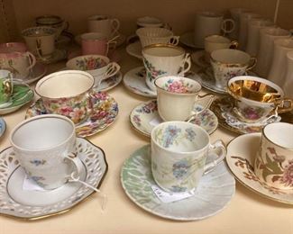 Wonderful selection of cups and saucers