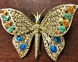 Unique vintage Alice Cavaniss sterling butterfly from Germany