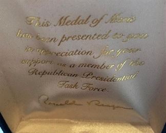Medal of Merit from Ronald Reagan