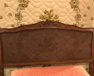 Queen bed; bed bench