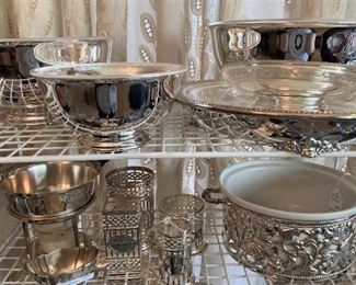 Other silver plate  and sterling serving pieces