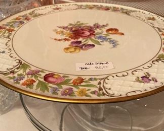 "Empress - Dresden Flowers" cake plate from Germany
