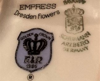 "Empress - Dresden Flowers" cake plate from Germany