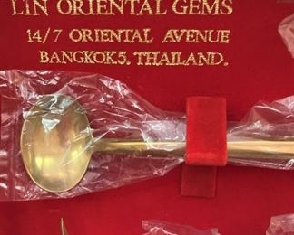 Brass flatware from  Bangkok, Thailand