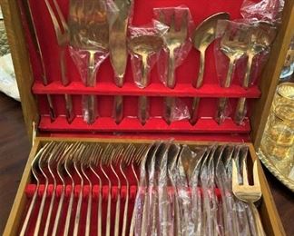 Brass flatware from  Bangkok, Thailand