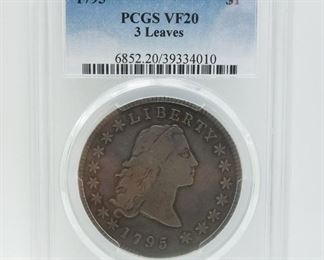 1795 Flowing Hair Silver Dollar $1, PCGS VF20