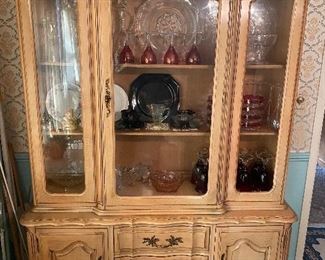 French Provincial China Cabinet