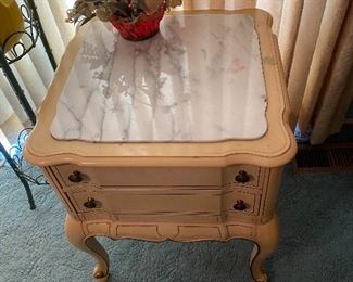 Marble Top End Table