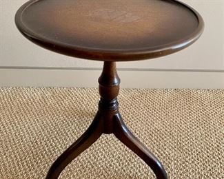 $75; Three legged pedestal table c.1919; 17"H x 12.5"D