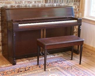 Wurlitzer Upright Piano and Bench 