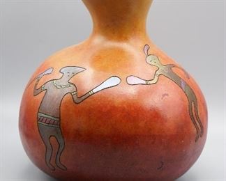 Orange Gourd Vase