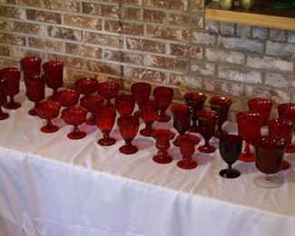 Red glass collection