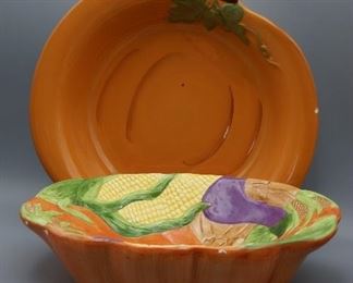 Pumpkin/Harvest theme bowls x 2