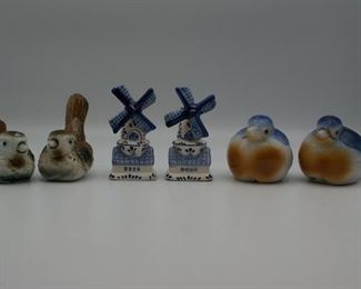 3 pairs of salt and pepper sets