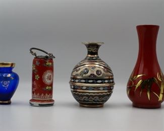 set of 4 small vases 