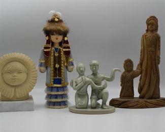 set of 4 multicultural figures