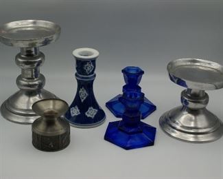 6 pc candle holders various