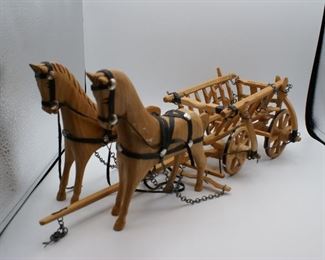 Handmade horse and cart