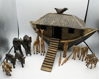 Hand carved Noah's Ark
