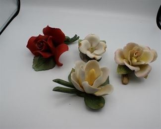 Four Napoleon Porcelain Flowers 