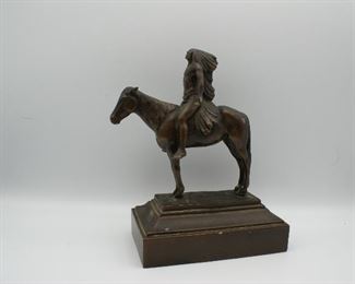 Bronze Native American Statue 