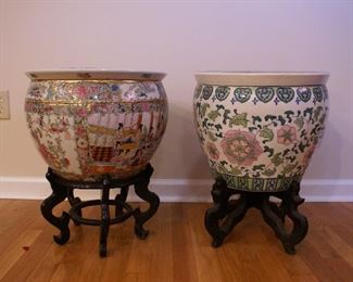Pair of Beautiful Asian Vases on stands