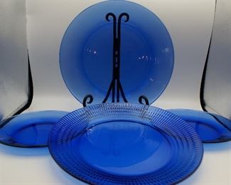 Blue Glass Plate Lot 
