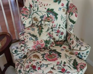 #9   wingback floral chair           