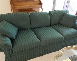 #11    one  of  two great  green  sofas  Brand  is    Harden    84   x  32   