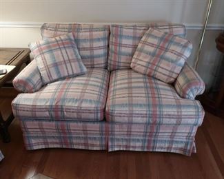 #24  Hickory White  loveseat  by  kay  Lyn    54 1/2"   