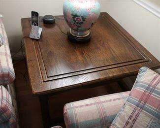 26.   Square  wood  table(by  Century?)   32  x  32       
