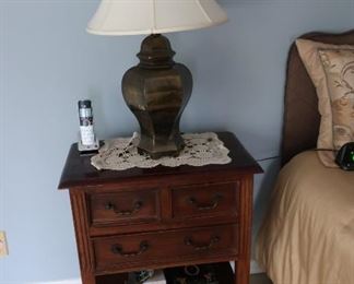 #50     pair  of  brass tone   lamps       