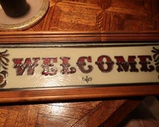 welcome  wall picture-    plastic